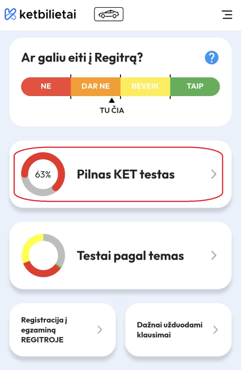 pilnas ket testas ketbilietai