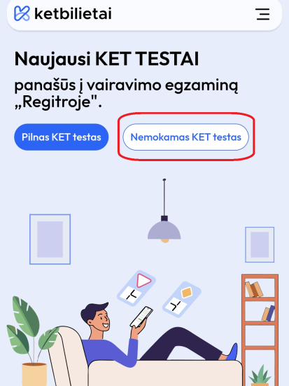 nemokami ketbilietai testai pasiruosti regitroje