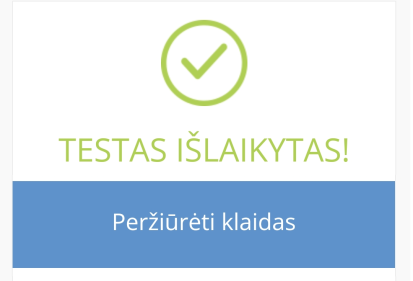 testas islaikytas