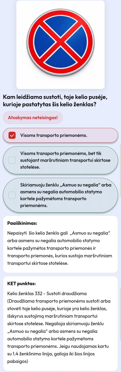 ketbilietai neteisingas atsakymas