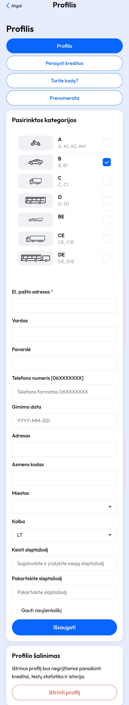 ketbilietai profilis