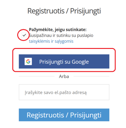 prisijungti su google ketbilietai.lt