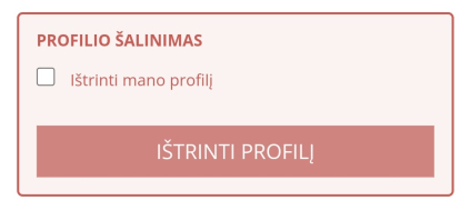 profilio pasalinimas