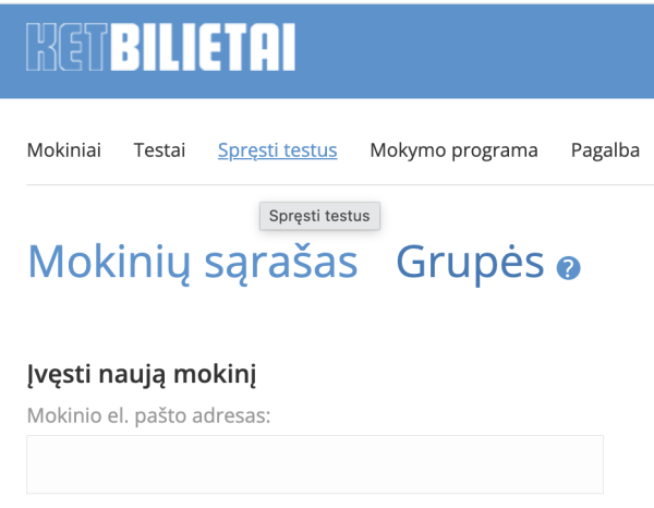Kaip galima spresti KET testus ir perziureti klausimus