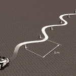 Motociklo egzaminas aikštelėje