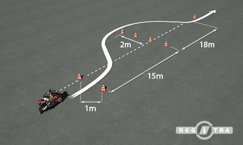 Apvaziuoti kliuti motociklu