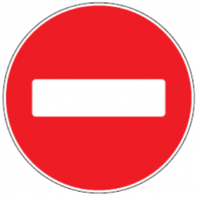 Kelio ženklas Įvažiuoti draudžiama